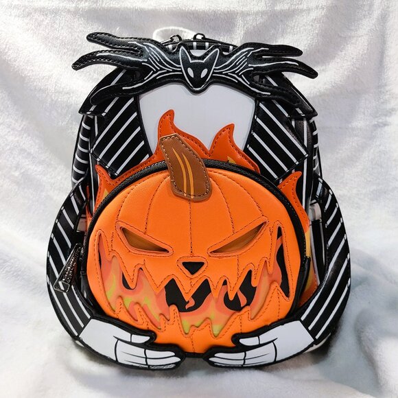 Loungefly Disney Nightmare Before Christmas Jack Pumpkin Head Backpack Glow NWT - Picture 1 of 11